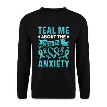 Sarcelle d’hiver SSPT Stress Trouble anxieux - Sweat-shirt Unisexe - noir - Devant - Alina (178cm) & Michal (187cm)
