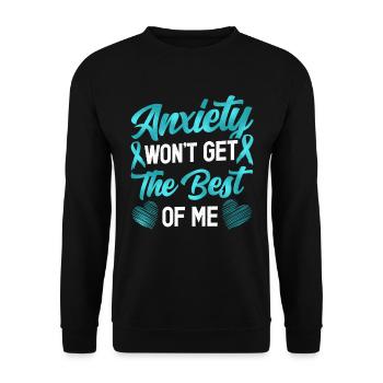 Teal Ribbon PTSD Stress Angststörung - Unisex Pullover - Schwarz - Vorne - Alina (178cm) & Michal (187cm)