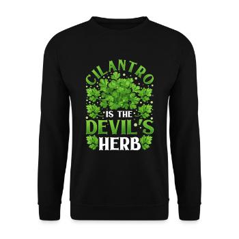 Coriander Day Coriander Hater Coriander - Unisex Sweatshirt - black - Front - Alina (178cm) & Michal (187cm)