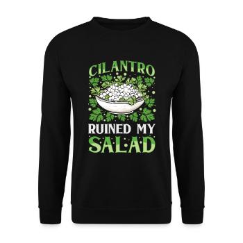 Coriander Day Coriander Hater Coriander - Unisex Sweatshirt - black - Front - Alina (178cm) & Michal (187cm)