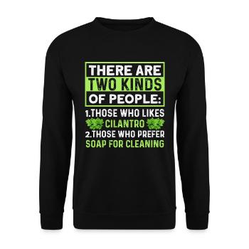 Coriander Day Coriander Hater Coriander - Unisex Sweatshirt - black - Front - Alina (178cm) & Michal (187cm)