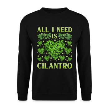 Coriander Day Coriander Hater Coriander - Unisex Sweatshirt - black - Front - Alina (178cm) & Michal (187cm)