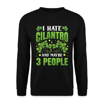 Coriander Day Coriander Hater Coriander - Unisex Sweatshirt - black - Front - Alina (178cm) & Michal (187cm)