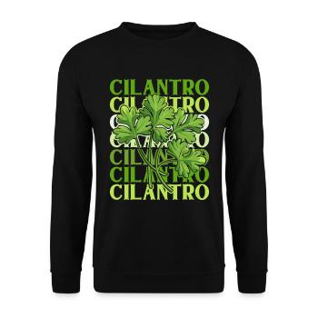 Coriander Day Coriander Hater Coriander - Unisex Sweatshirt - black - Front - Alina (178cm) & Michal (187cm)
