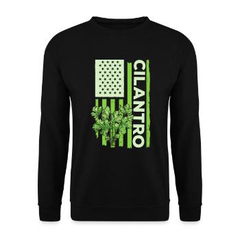 Coriander Day Coriander Hater Coriander - Unisex Sweatshirt - black - Front - Alina (178cm) & Michal (187cm)