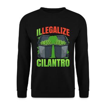 Coriander Day Coriander Hater Coriander - Unisex Sweatshirt - black - Front - Alina (178cm) & Michal (187cm)