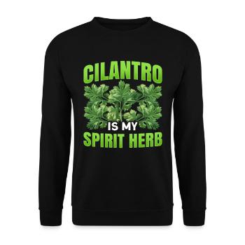 Coriander Day Coriander Hater Coriander - Unisex Sweatshirt - black - Front - Alina (178cm) & Michal (187cm)