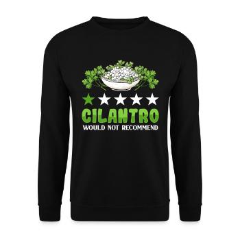 Coriander Day Coriander Hater Coriander - Unisex Sweatshirt - black - Front - Alina (178cm) & Michal (187cm)