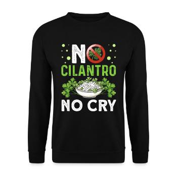 Coriander Day Coriander Hater Coriander - Unisex Sweatshirt - black - Front - Alina (178cm) & Michal (187cm)