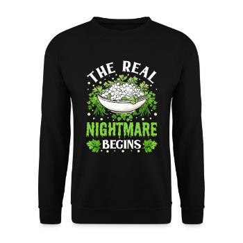 Coriander Day Coriander Hater Coriander - Unisex Sweatshirt - black - Front - Alina (178cm) & Michal (187cm)