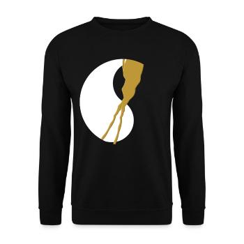 Kintsugi Kintsukuroi Japon imparfait - Sweat-shirt Unisexe - noir - Devant - Alina (178cm) & Michal (187cm)