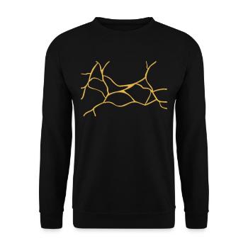 Kintsugi Kintsukuroi Japon imparfait - Sweat-shirt Unisexe - noir - Devant - Alina (178cm) & Michal (187cm)