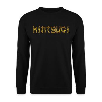 Kintsugi Kintsukuroi Japon imparfait - Sweat-shirt Unisexe - noir - Devant - Alina (178cm) & Michal (187cm)