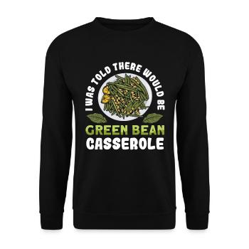 Casserole de Thanksgiving aux haricots verts - Sweat-shirt Unisexe - noir - Devant - Alina (178cm) & Michal (187cm)