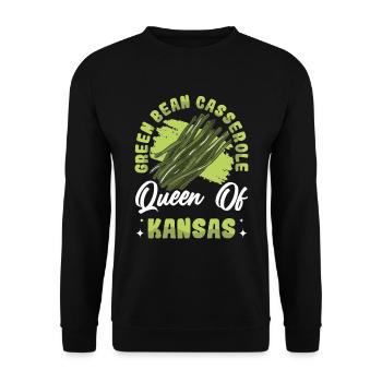 Casserole de Thanksgiving aux haricots verts - Sweat-shirt Unisexe - noir - Devant - Alina (178cm) & Michal (187cm)