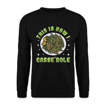 Casserole de Thanksgiving aux haricots verts - Sweat-shirt Unisexe - noir - Devant - Alina (178cm) & Michal (187cm)