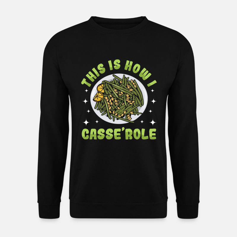 Thanksgiving casserole with green beans - Unisex Sweatshirt - black