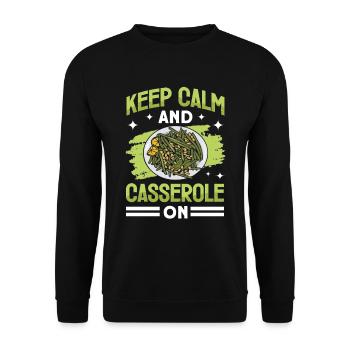 Casserole de Thanksgiving aux haricots verts - Sweat-shirt Unisexe - noir - Devant - Alina (178cm) & Michal (187cm)