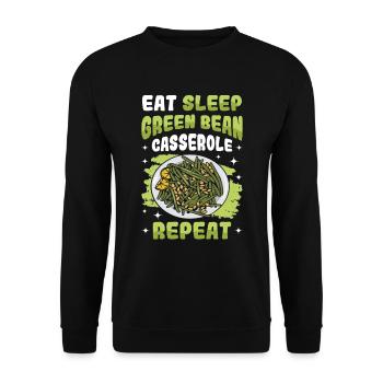 Casserole de Thanksgiving aux haricots verts - Sweat-shirt Unisexe - noir - Devant - Alina (178cm) & Michal (187cm)
