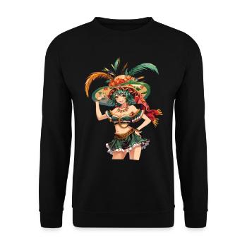 Mexikanische Fiesta Cinco De Mayo - Unisex Pullover - Schwarz - Vorne - Alina (178cm) & Michal (187cm)