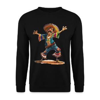 Mexikanische Fiesta Cinco De Mayo - Unisex Pullover - Schwarz - Vorne - Alina (178cm) & Michal (187cm)