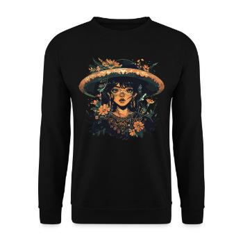 Mexikanische Fiesta Cinco De Mayo - Unisex Pullover - Schwarz - Vorne - Alina (178cm) & Michal (187cm)