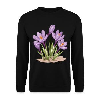Easter Eostre Pagan Spring - Unisex Sweatshirt - black - Front - Alina (178cm) & Michal (187cm)