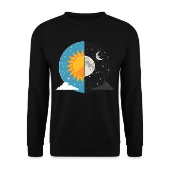 Easter Eostre Pagan Spring - Unisex Sweatshirt - black - Front - Alina (178cm) & Michal (187cm)