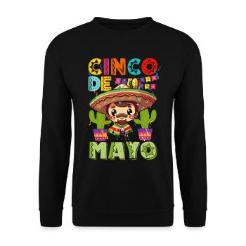 Mexikanische Fiesta Cinco De Mayo - Unisex Pullover - Schwarz - Vorne - Alina (178cm) & Michal (187cm)