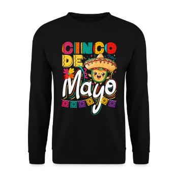 Mexikanische Fiesta Cinco De Mayo - Unisex Pullover - Schwarz - Vorne - Alina (178cm) & Michal (187cm)