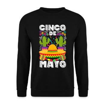 Mexikanische Fiesta Cinco De Mayo - Unisex Pullover - Schwarz - Vorne - Alina (178cm) & Michal (187cm)