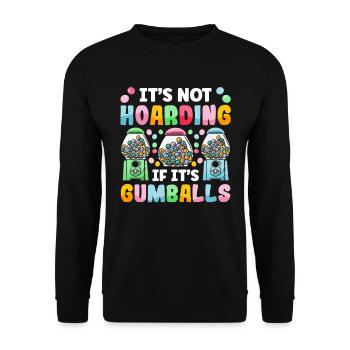 Lustiger Kaugummiautomat - Unisex Pullover - Schwarz - Vorne - Alina (178cm) & Michal (187cm)