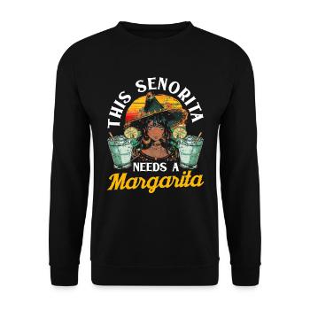 Mexikanische Fiesta Cinco De Mayo - Unisex Pullover - Schwarz - Vorne - Alina (178cm) & Michal (187cm)