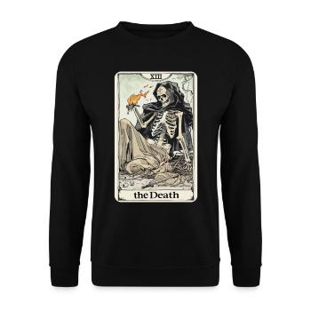 Tarotkarte Hexerei Okkult Anime Goth - Unisex Pullover - Schwarz - Vorne - Alina (178cm) & Michal (187cm)
