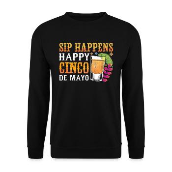 Mexikanische Fiesta Cinco De Mayo - Unisex Pullover - Schwarz - Vorne - Alina (178cm) & Michal (187cm)