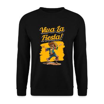 Mexikanische Fiesta Cinco De Mayo - Unisex Pullover - Schwarz - Vorne - Alina (178cm) & Michal (187cm)