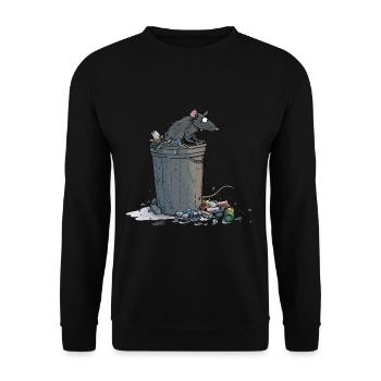 Anti Littering No Environment Recycle - Unisex Pullover - Schwarz - Vorne - Alina (178cm) & Michal (187cm)