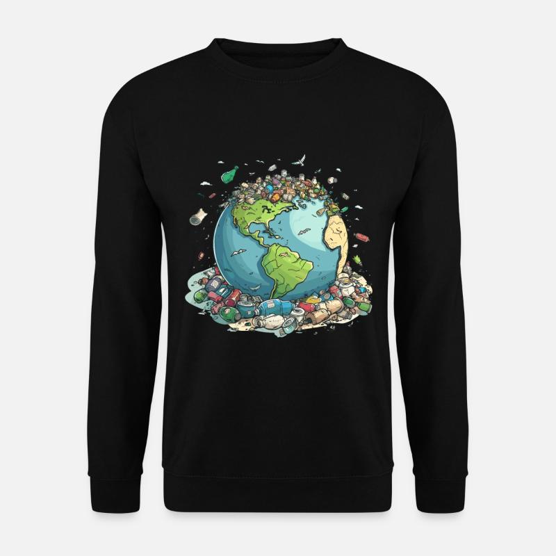 Anti Littering No Environment Recycle - Unisex Sweatshirt - black