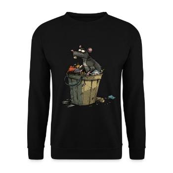 Anti Littering No Environment Recycle - Unisex Pullover - Schwarz - Vorne - Alina (178cm) & Michal (187cm)