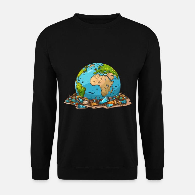 Anti Littering No Environment Recycle - Unisex Sweatshirt - black