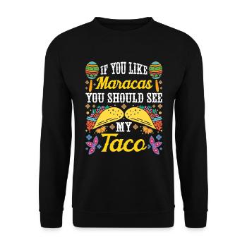 Mexikanische Fiesta Cinco De Mayo - Unisex Pullover - Schwarz - Vorne - Alina (178cm) & Michal (187cm)