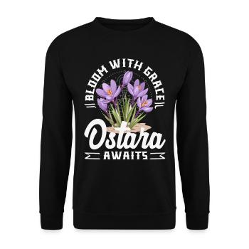 Pâques Eostre Printemps païen - Sweat-shirt Unisexe - noir - Devant - Alina (178cm) & Michal (187cm)
