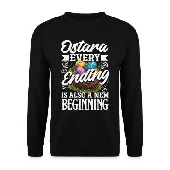 Pâques Eostre Printemps païen - Sweat-shirt Unisexe - noir - Devant - Alina (178cm) & Michal (187cm)