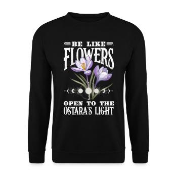 Easter Eostre Pagan Spring - Unisex Sweatshirt - black - Front - Alina (178cm) & Michal (187cm)