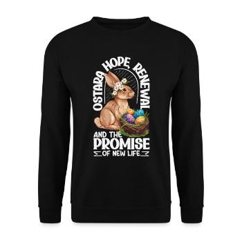 Pâques Eostre Printemps païen - Sweat-shirt Unisexe - noir - Devant - Alina (178cm) & Michal (187cm)