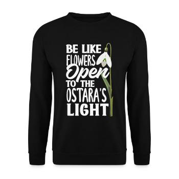 Easter Eostre Pagan Spring - Unisex Sweatshirt - black - Front - Alina (178cm) & Michal (187cm)
