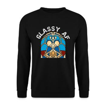 Drôle de vitrail - Sweat-shirt Unisexe - noir - Devant - Alina (178cm) & Michal (187cm)
