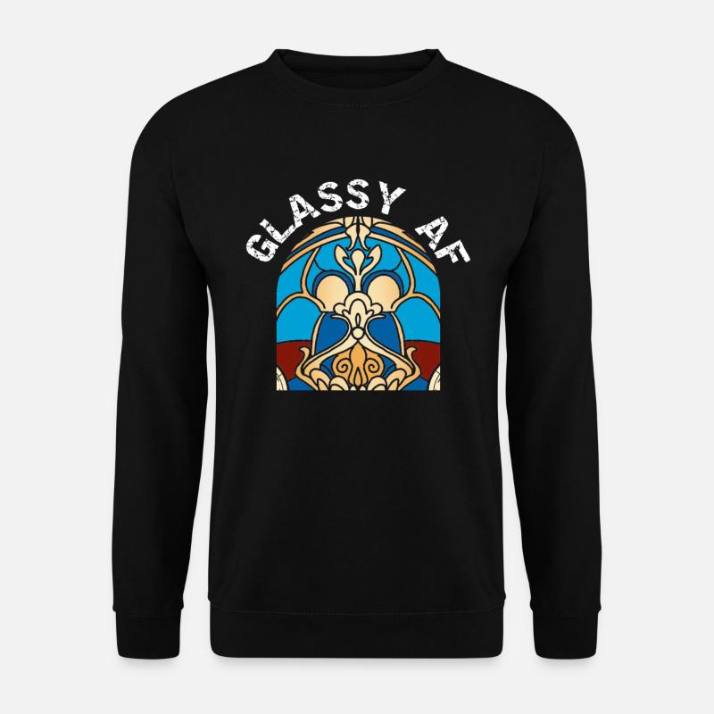 Lustiger Buntglas-künstler - Unisex Pullover - Schwarz