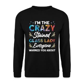 Drôle de vitrail - Sweat-shirt Unisexe - noir - Devant - Alina (178cm) & Michal (187cm)