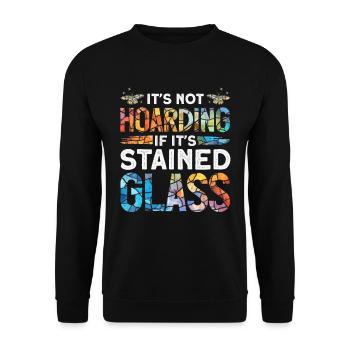 Drôle de vitrail - Sweat-shirt Unisexe - noir - Devant - Alina (178cm) & Michal (187cm)